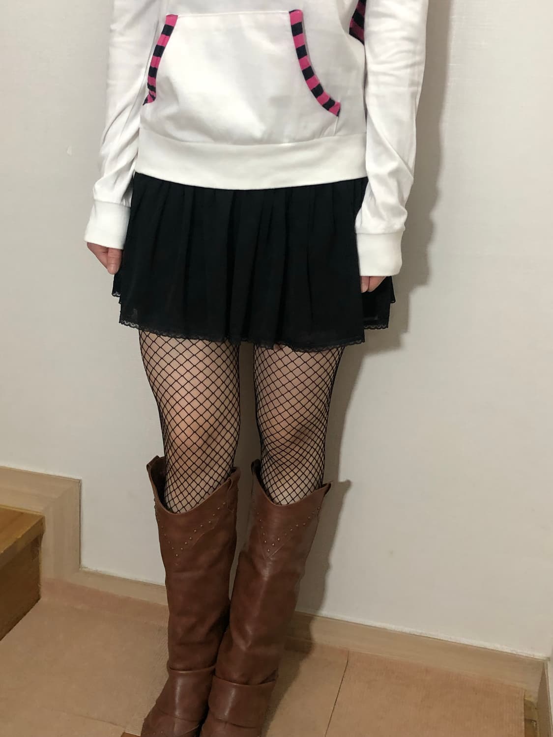 빈티지 블랙 레이스 미니 스커트 상품이미지5