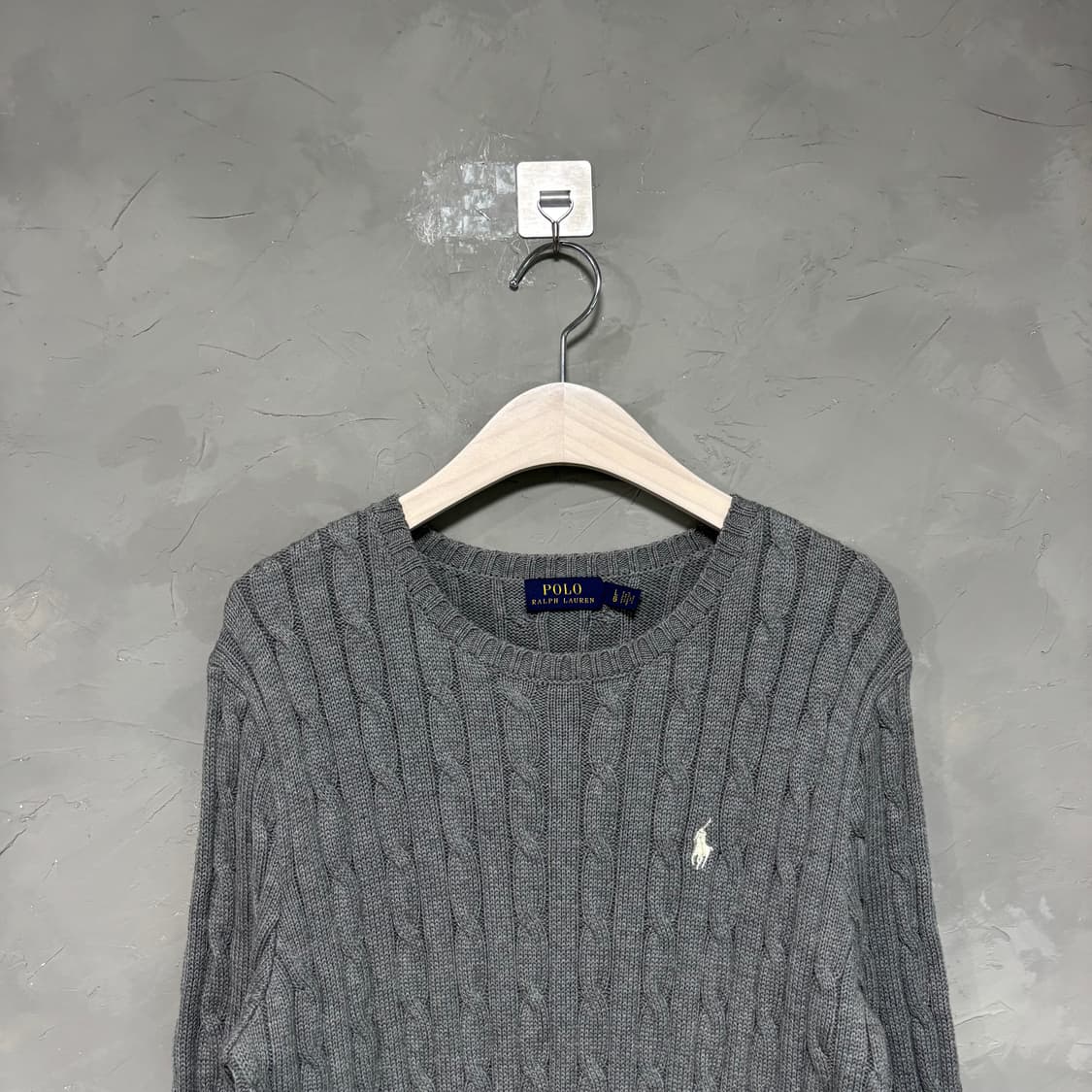 폴로 랄프로렌 꽈배기 니트 그레이 상품이미지2