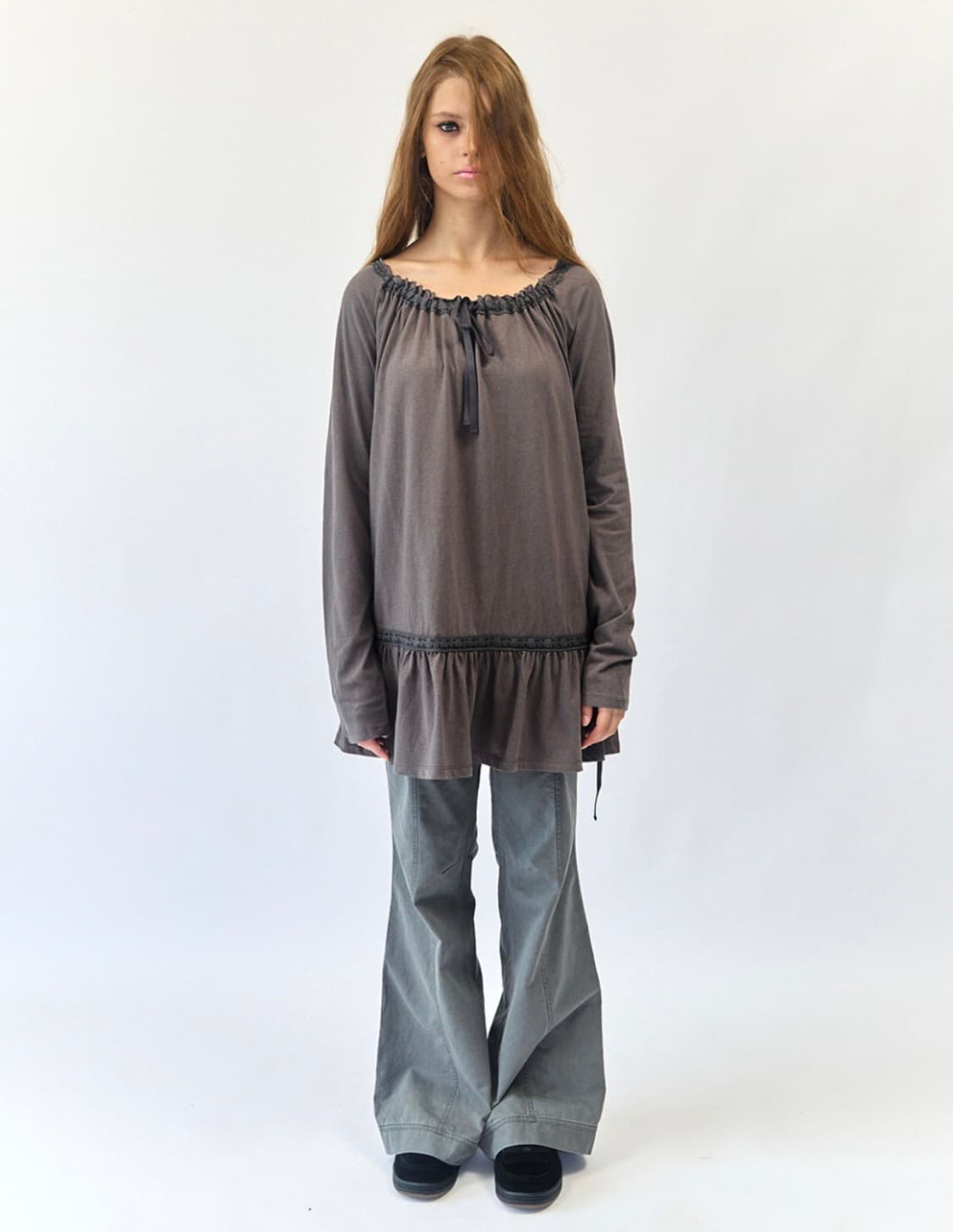 익스파이어드걸 Mei Dress Fog 상품이미지3