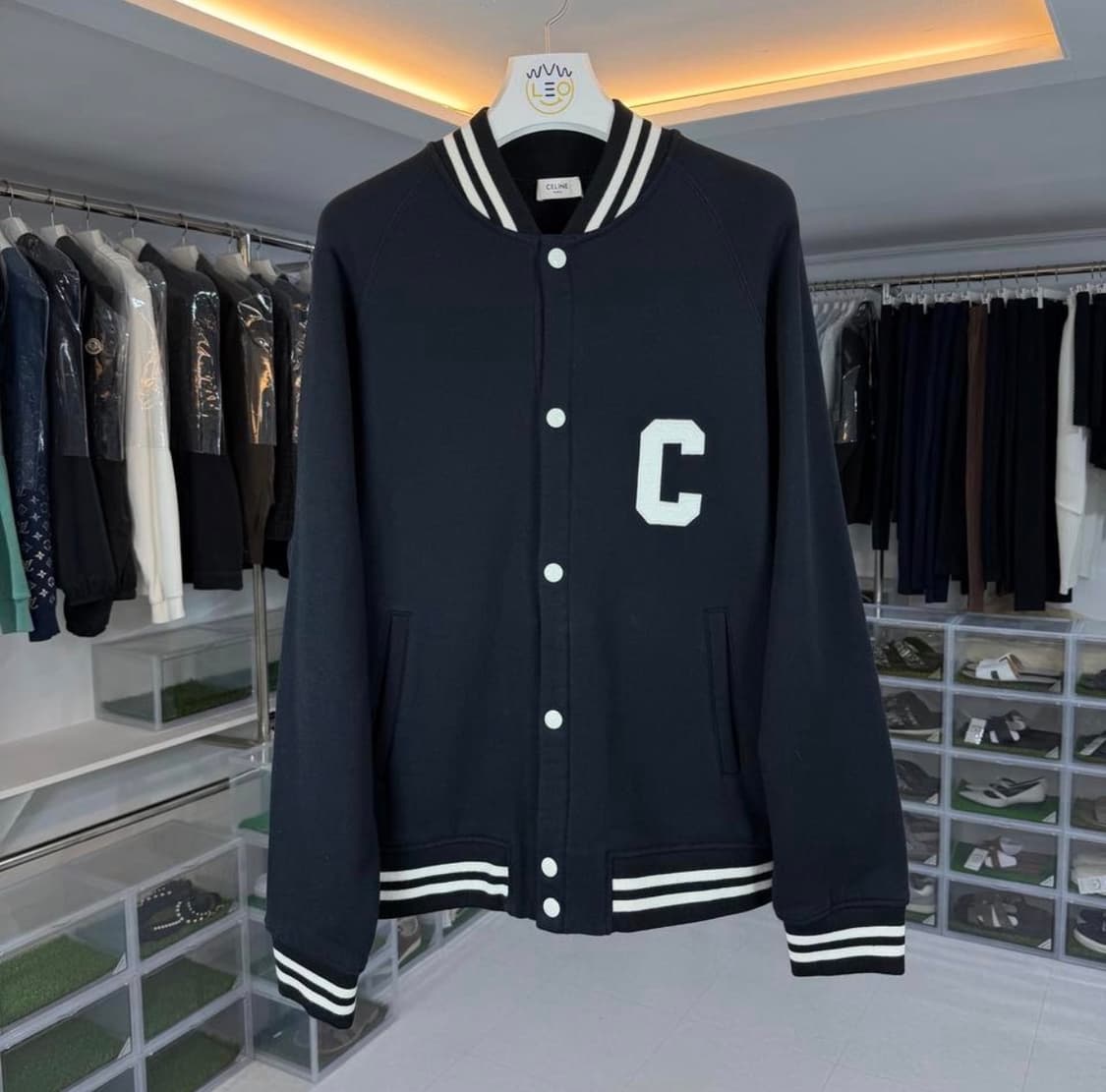 [리오브전포점] 셀린느 테디 백로고 컬리지 바시티 자켓 상품이미지1