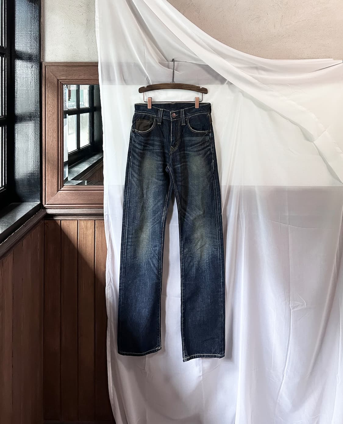 LEVI'S leather cinch back w28 상품이미지6