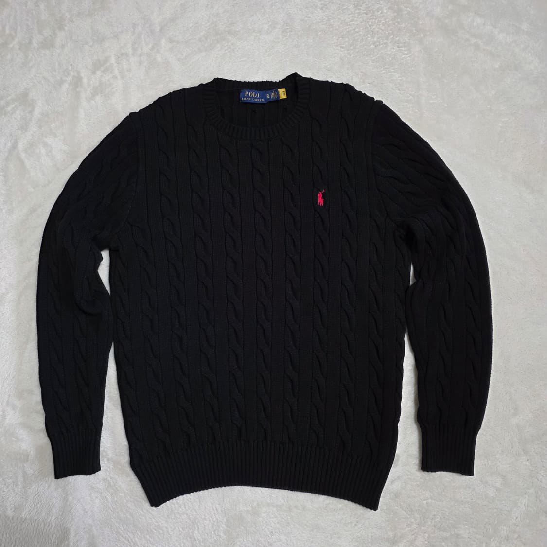 (XL)여성 폴로 랄프로렌 케이블 니트 블랙 상품이미지1