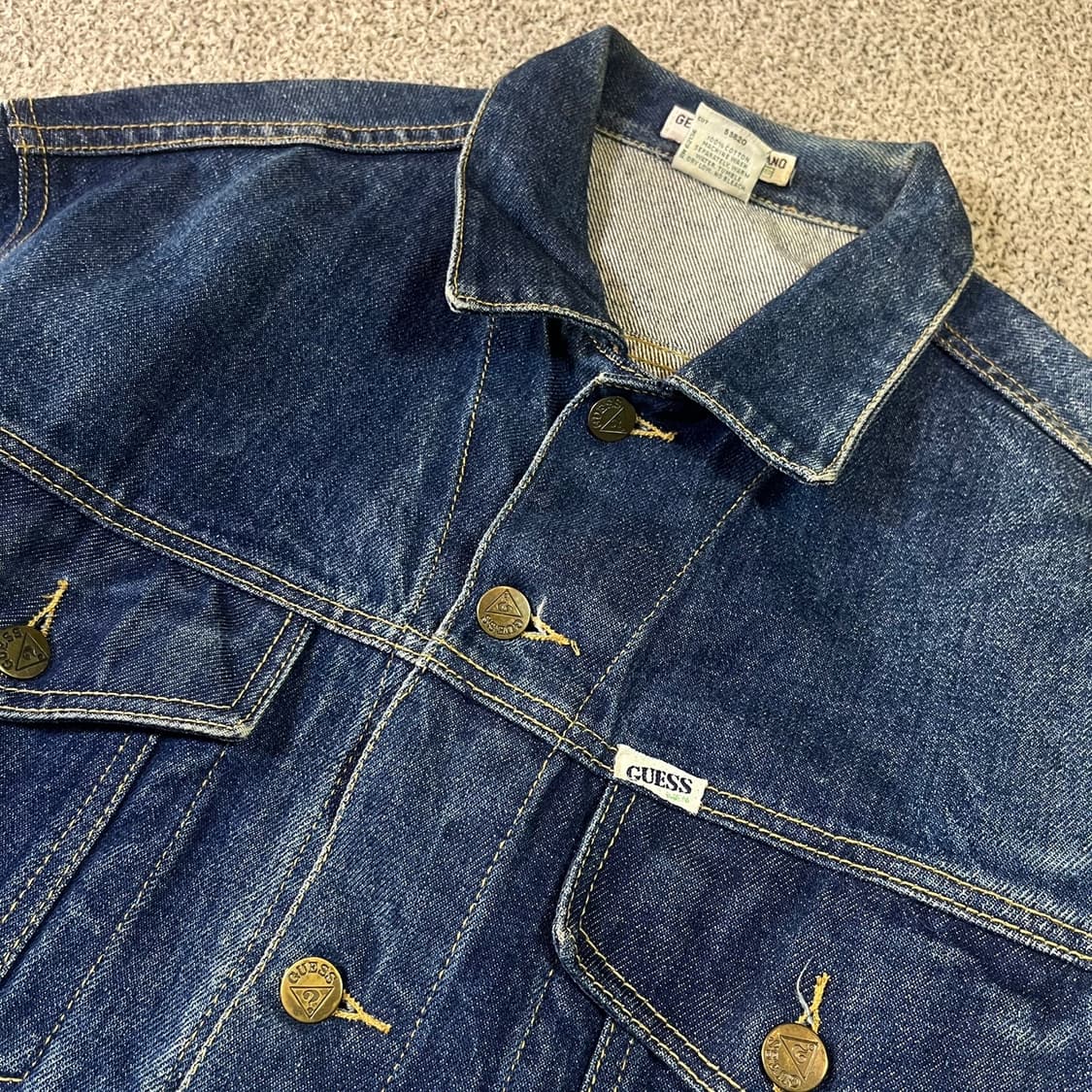 80’s USA 게스 올드스쿨 워시드 데님 자켓 상품이미지2