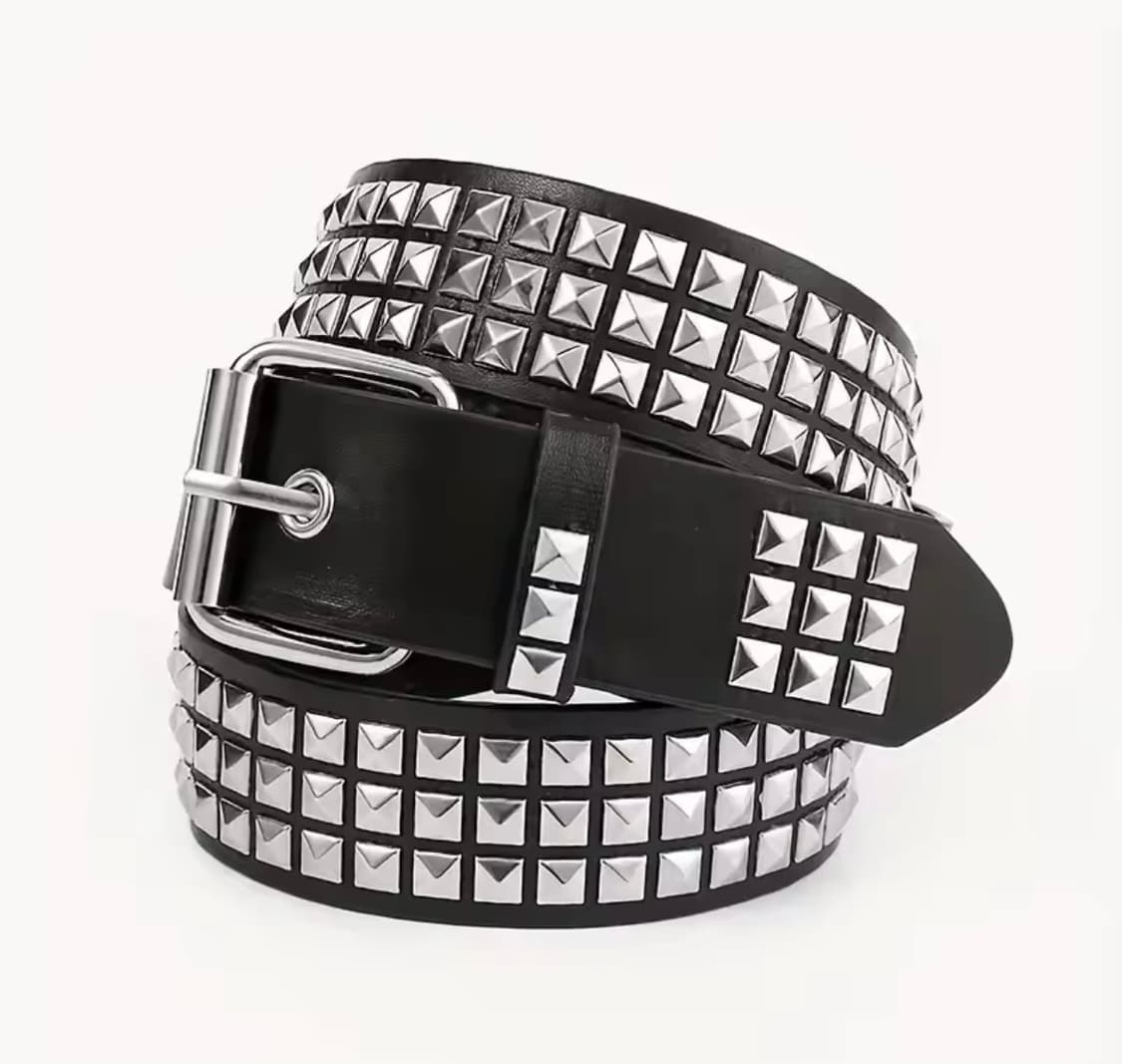 Triple Row Pyramid Stud Belt 상품이미지1