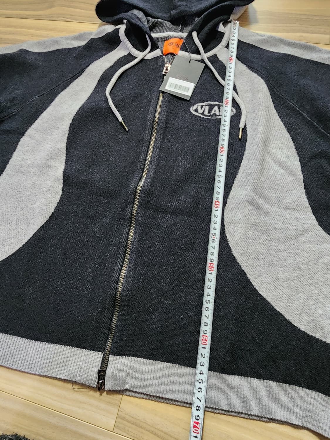 디미트리블랙VLAD슬래쉬니트후드집업자켓차콜 상품이미지7