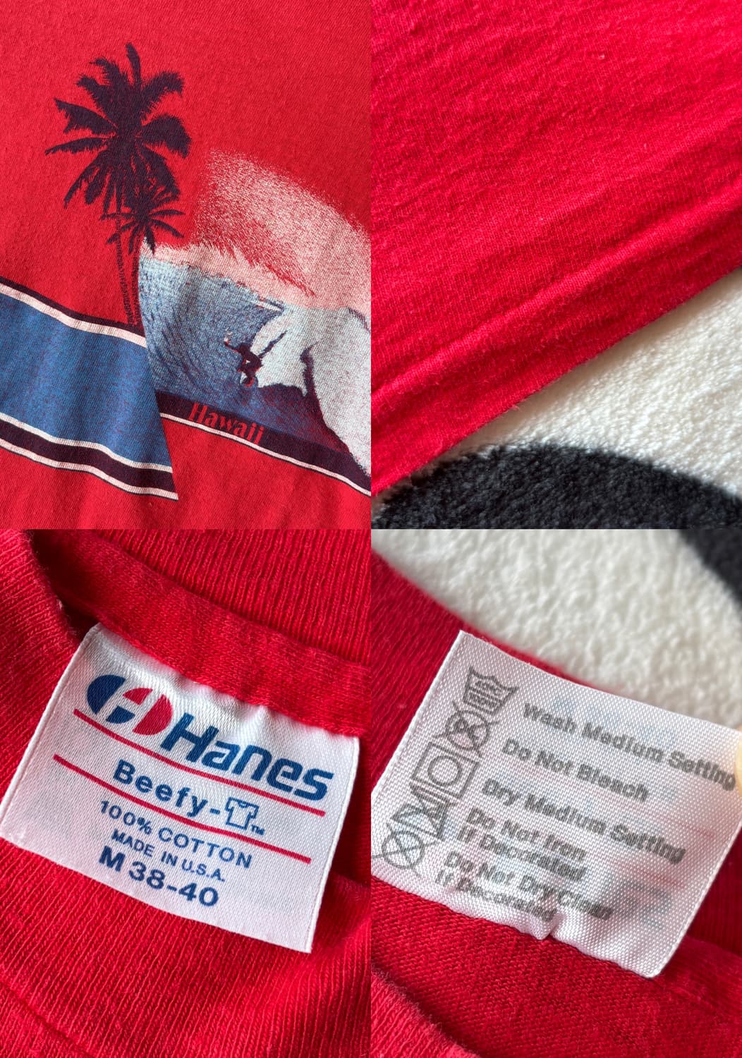 80s Hanes Beefy-T Hawaii Surf Tee (USA) 상품이미지4