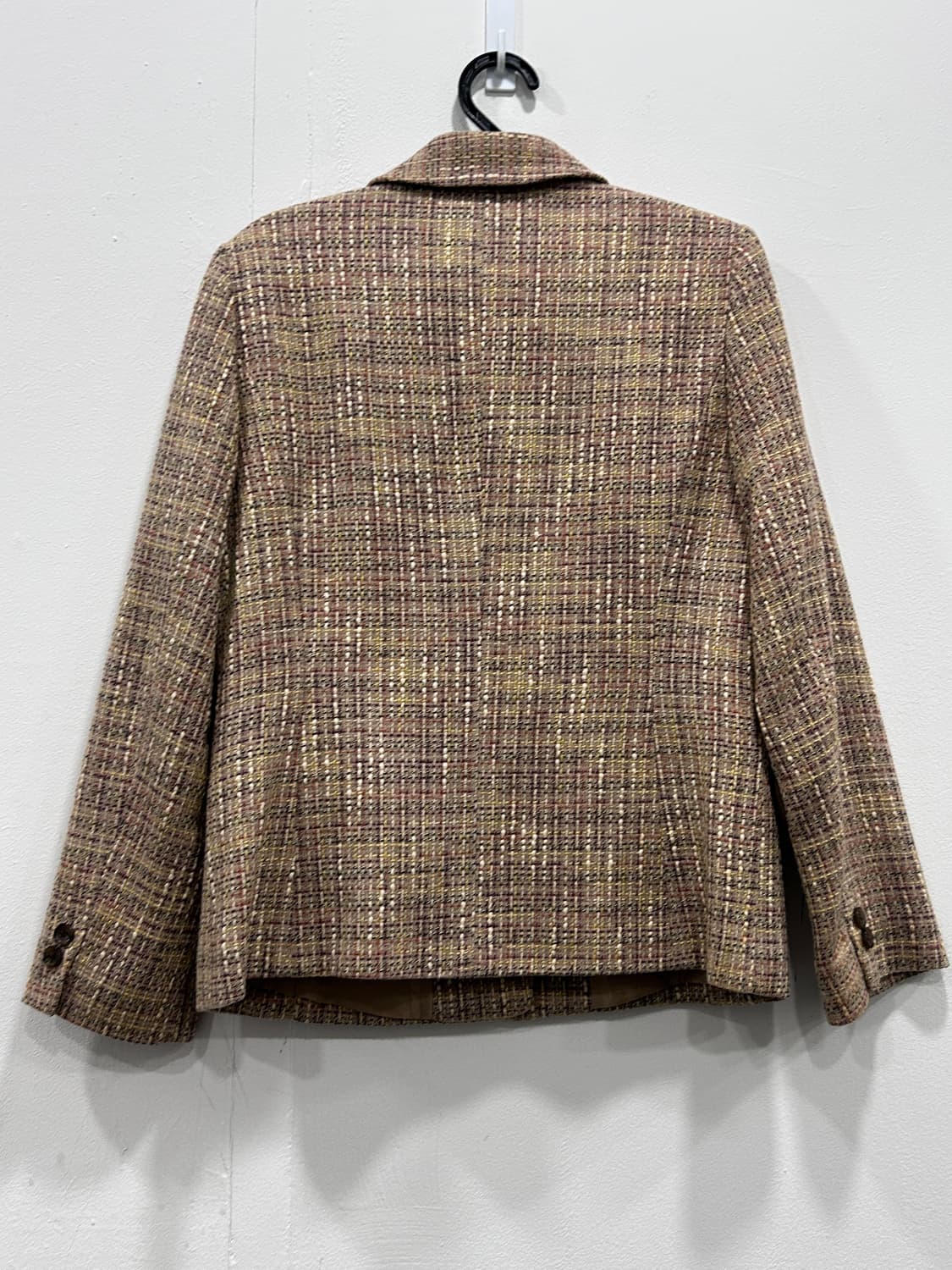 새상품급 파비안 울 트위드자켓 55 베이지 상품이미지6