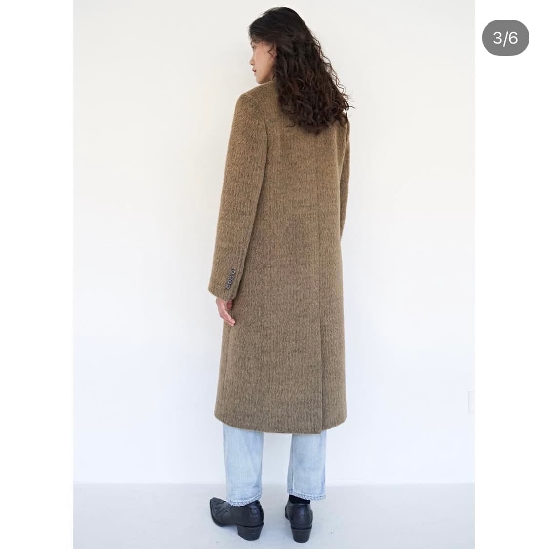 Teak Alpaca Single Long Coat 상품이미지3