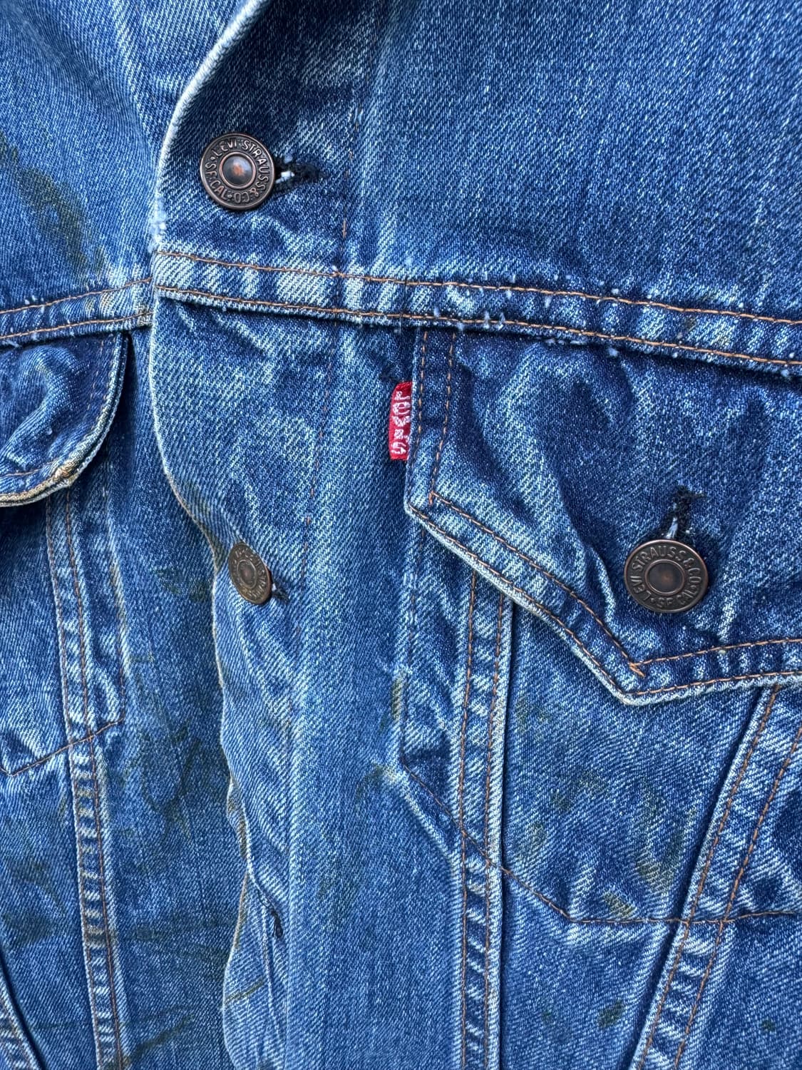 70s levis 리바이스 70505 distressed 데님 자켓 상품이미지3