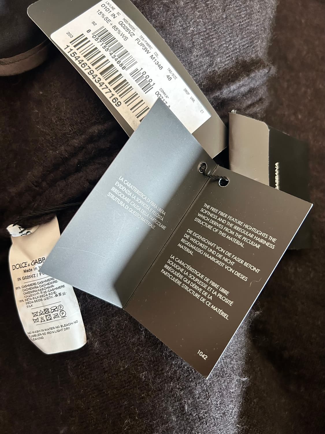 돌체앤가바나 캐시미어 테디 코트 상품이미지6