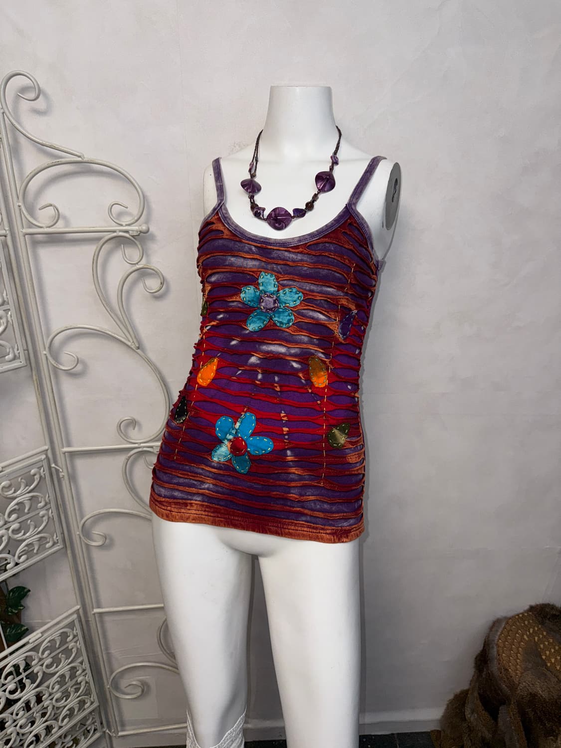 Purple grunge hippie tie dye sleeveless 상품이미지4