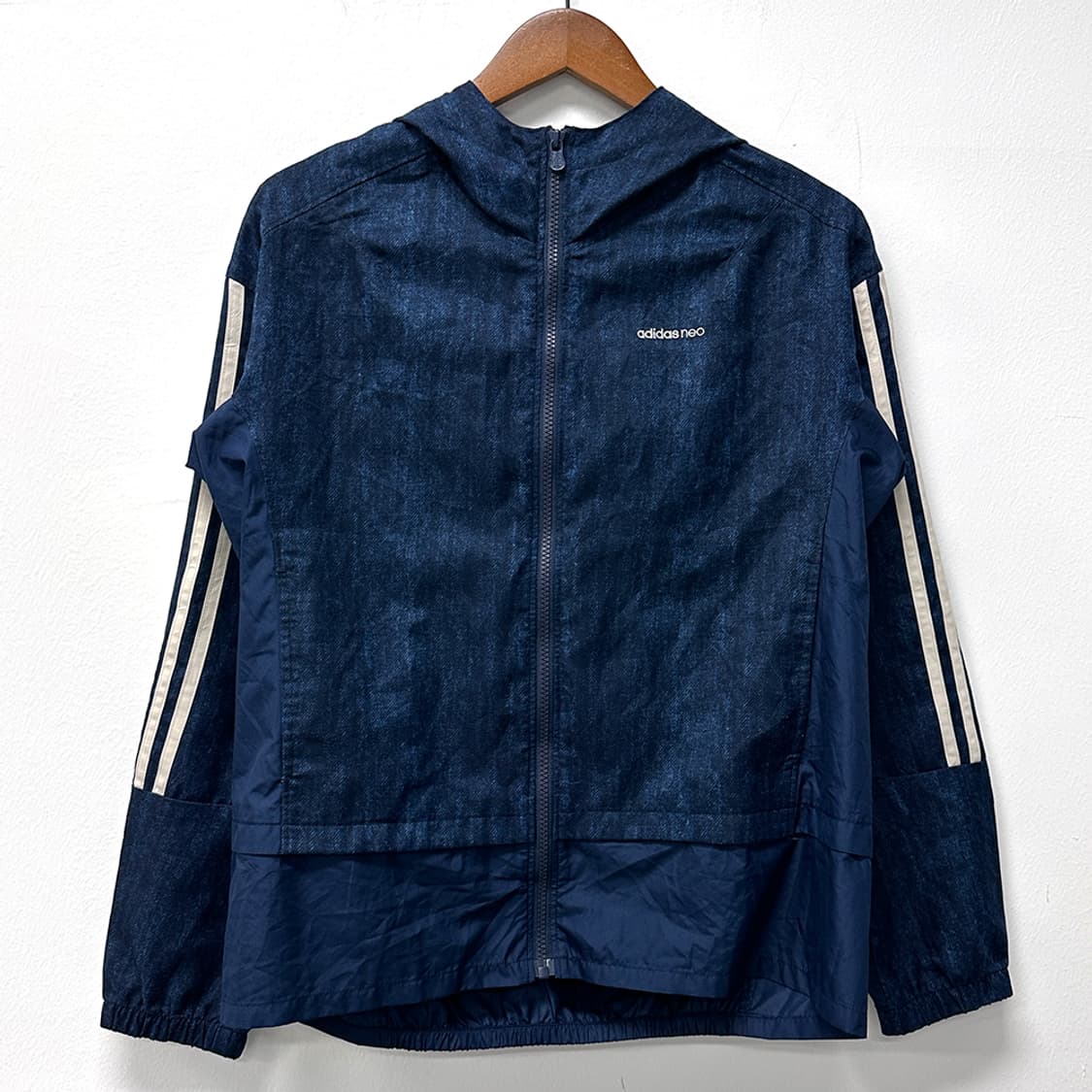 아디다스 네오 후드 바람막이 자켓 점퍼 네이비 남녀공용 상품이미지1