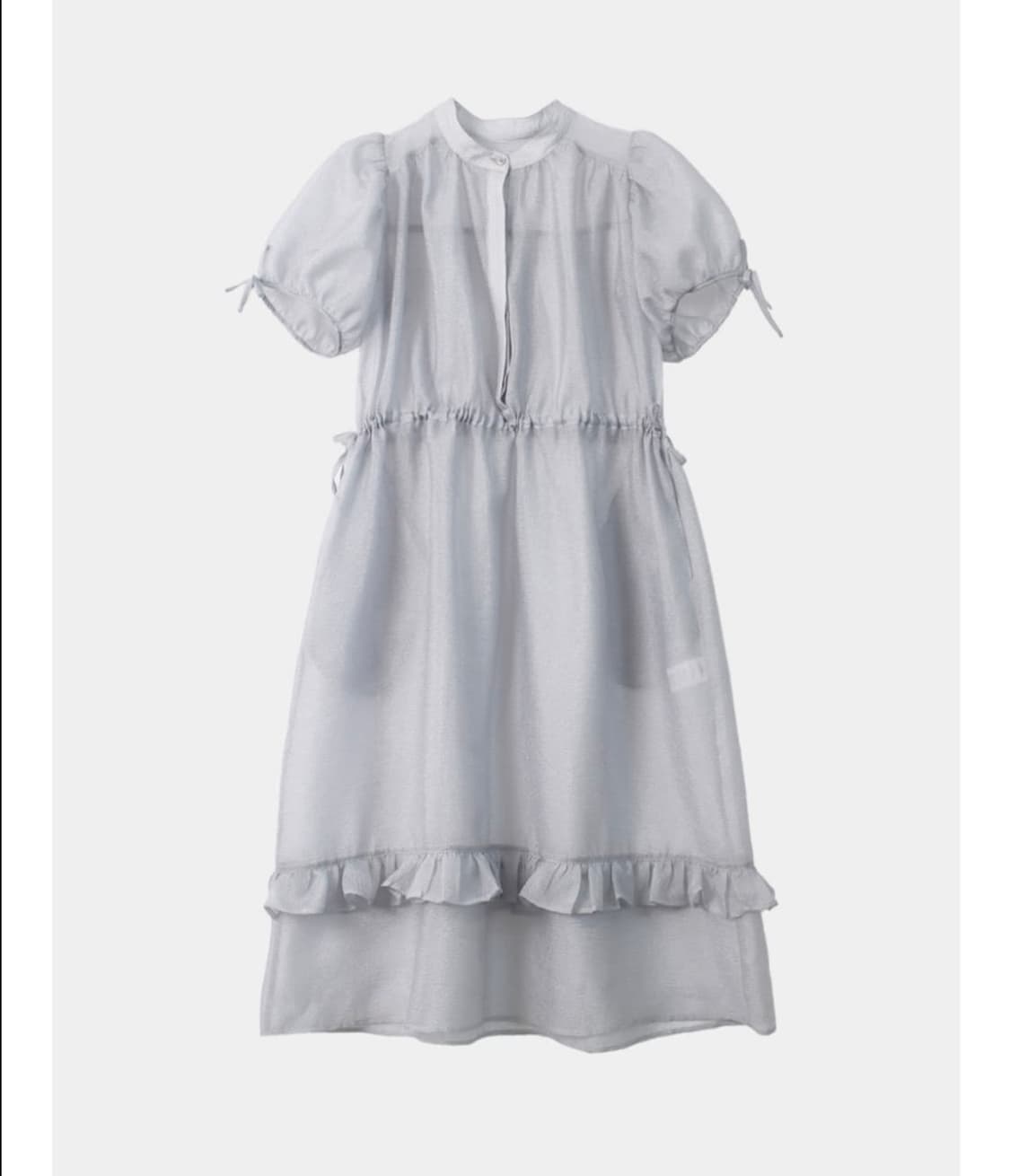 Saengin Studios. 로맨틱 셔링 오르간자 드레스 상품이미지4