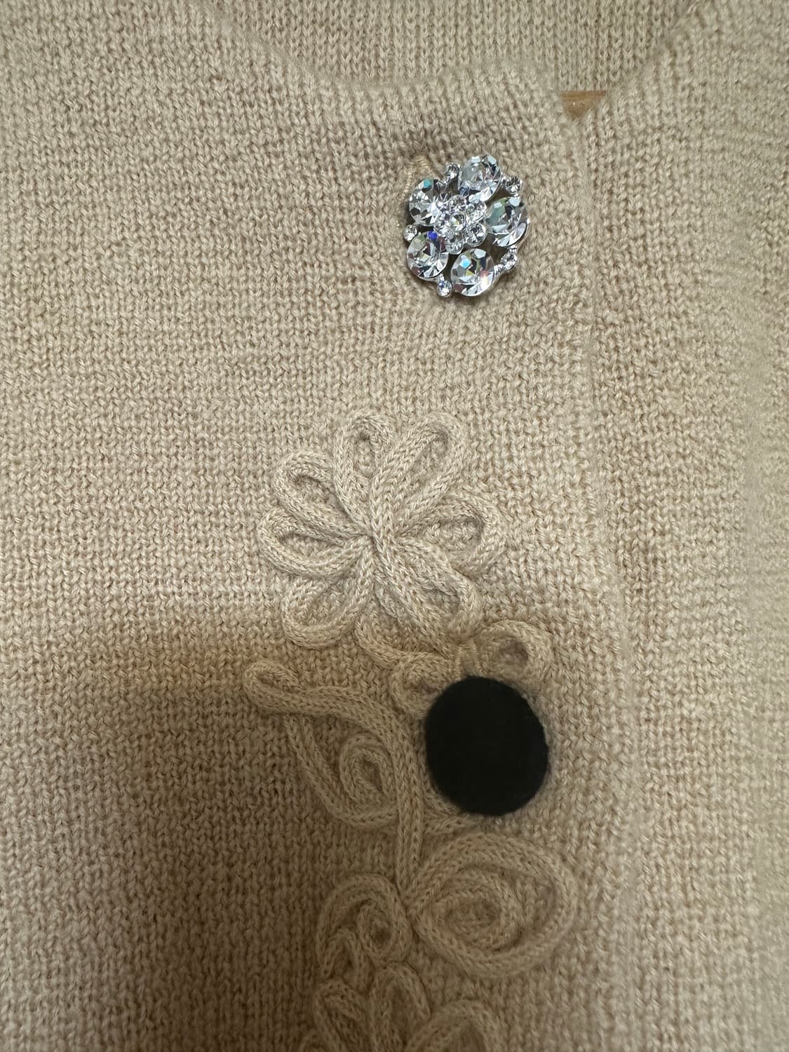 Smilly 베이지색 울100가디건 상품이미지5