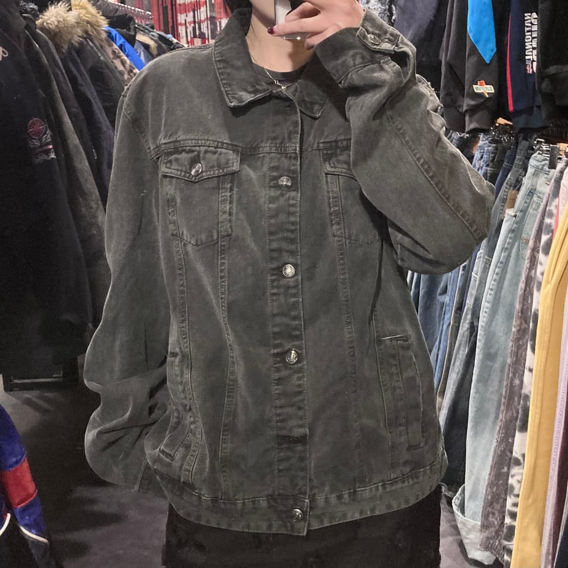 [IM] vtg 흑청 데님 자켓 상품이미지2