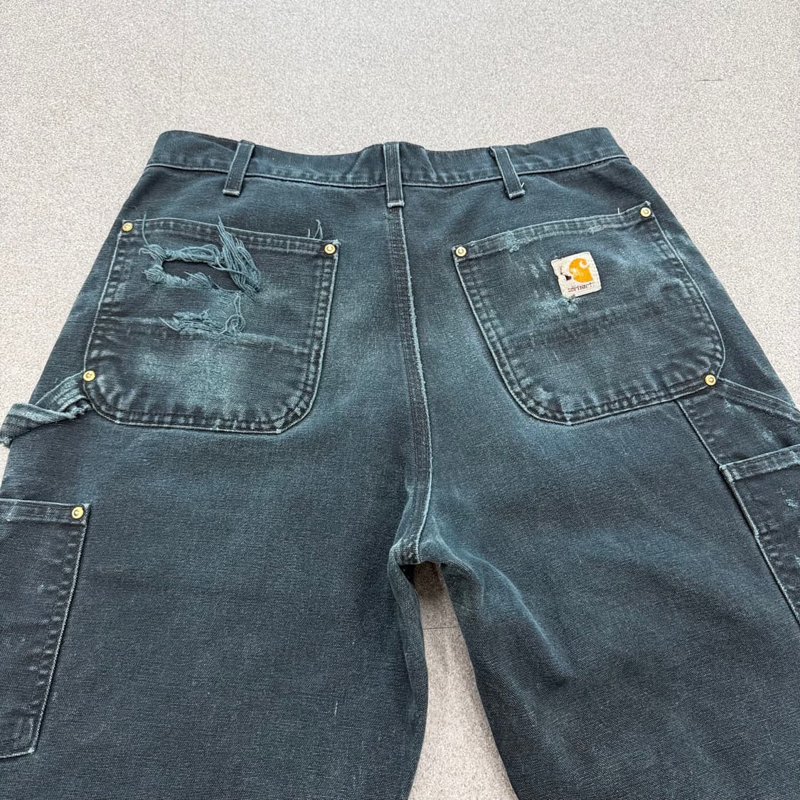 OG 빈티지 칼하트 더블니 B01 BLK 카펜터 팬츠 상품이미지6
