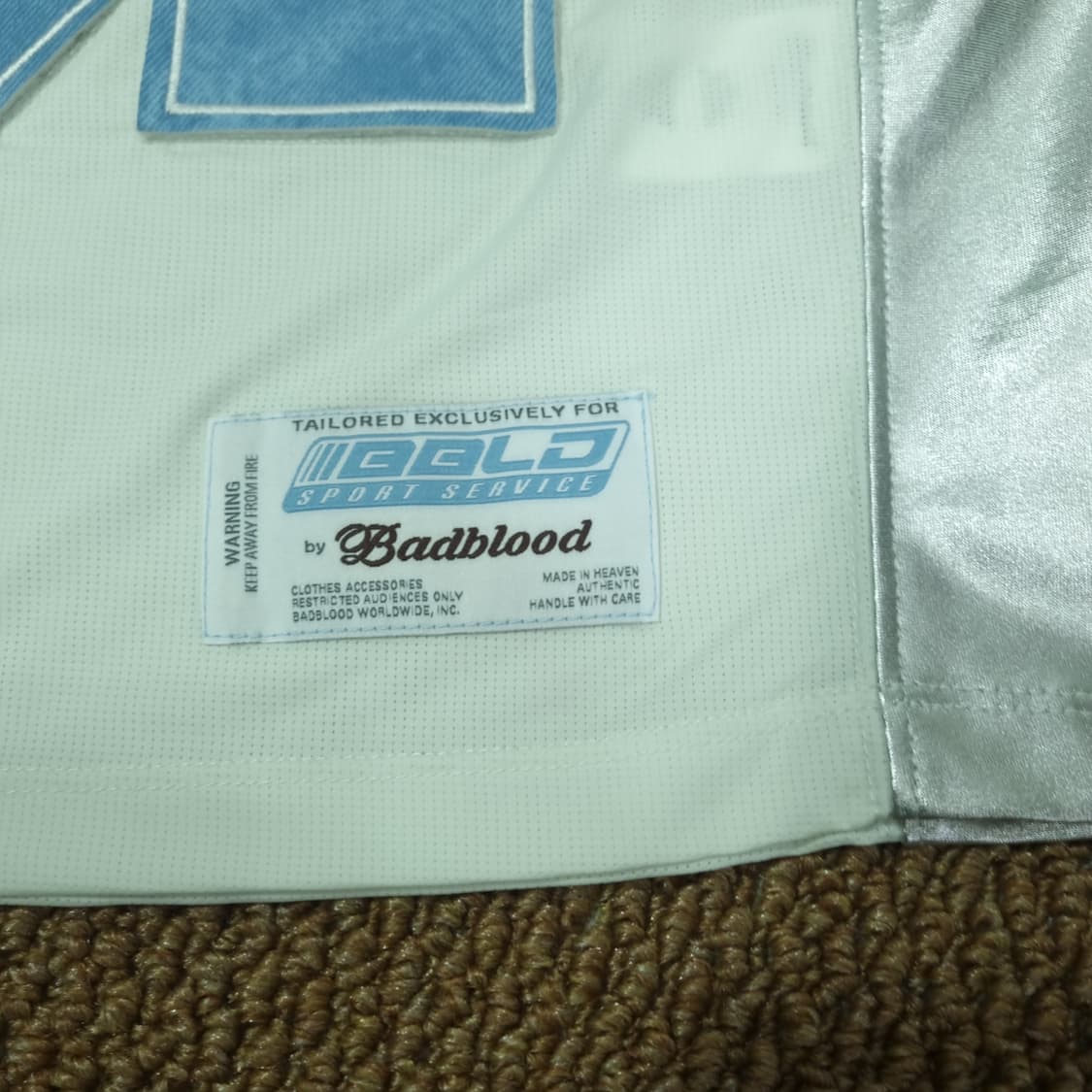 새상품 BADBLOOD 풋볼클럽 숏슬리브 슬림핏 져지 상품이미지5