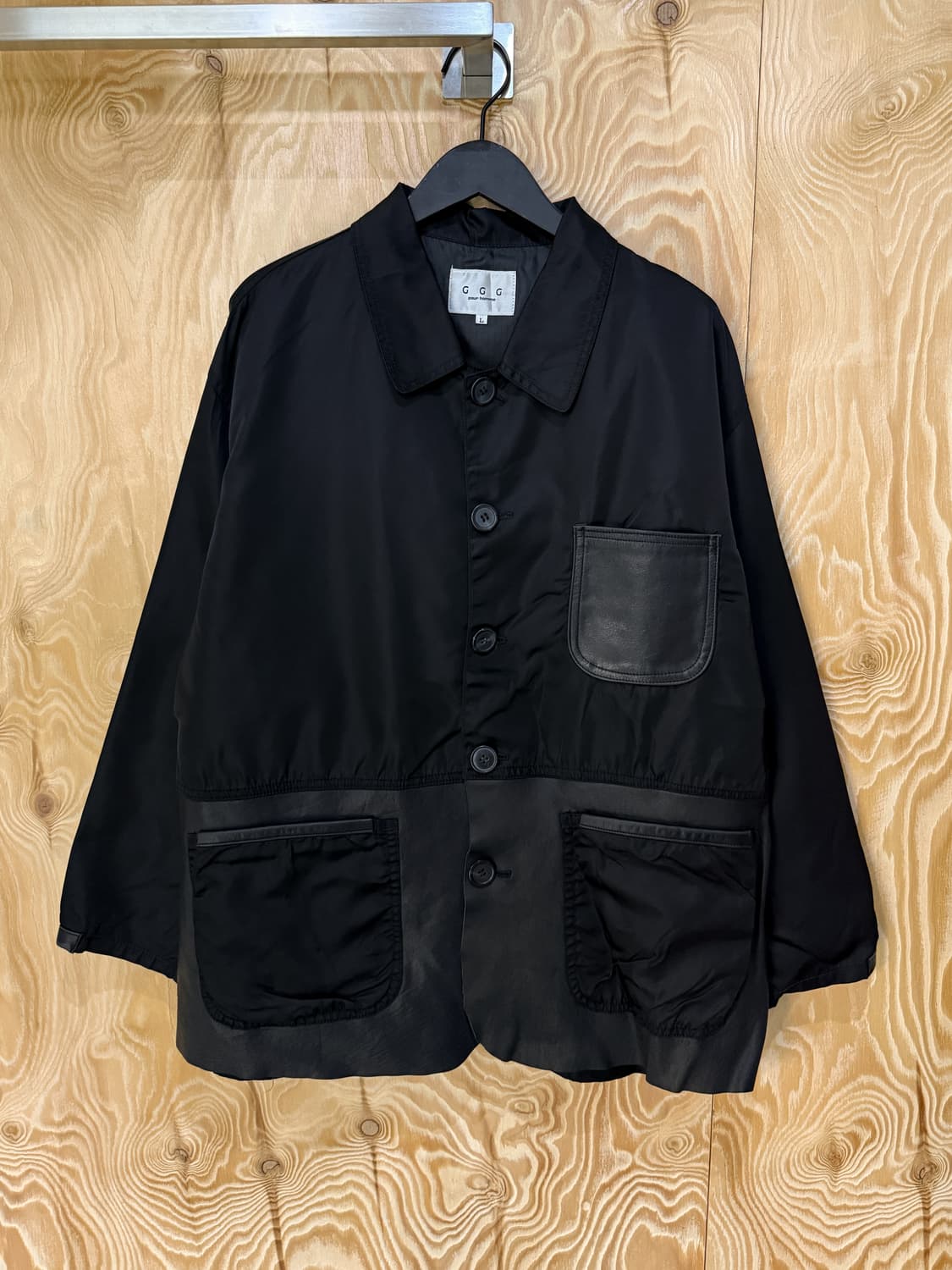 GGG 뿌르 옴므 90s 나일론 레더 자켓 상품이미지2