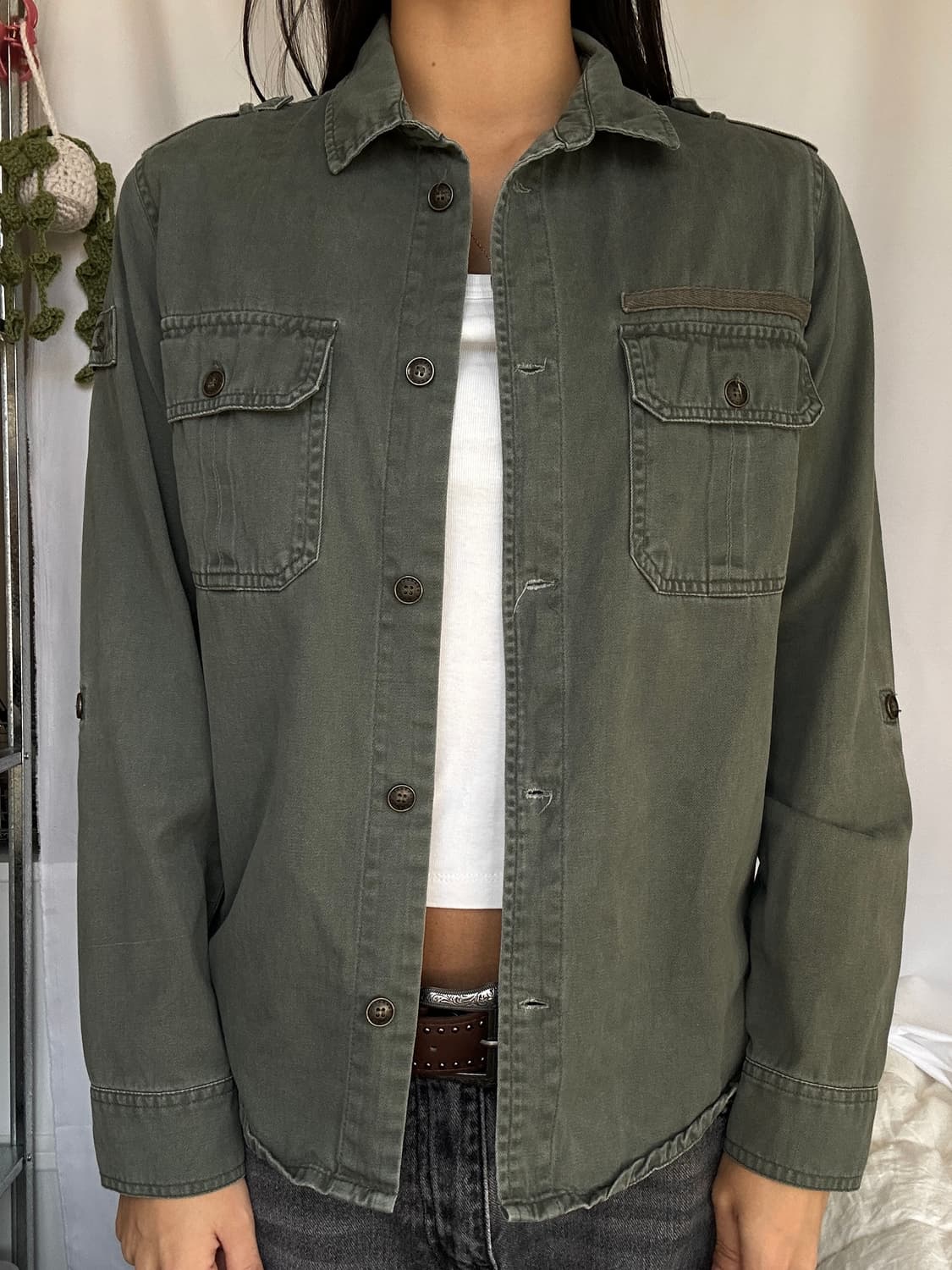 빈티지 코튼 긴팔 셔츠 상품이미지1