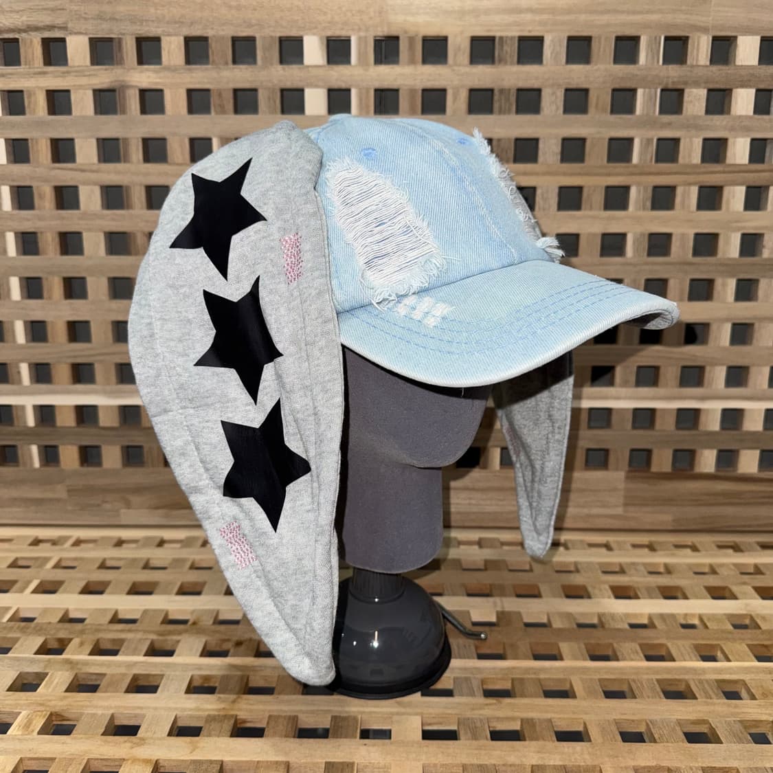 빈티지 토끼 귀 데님 캡 상품이미지3