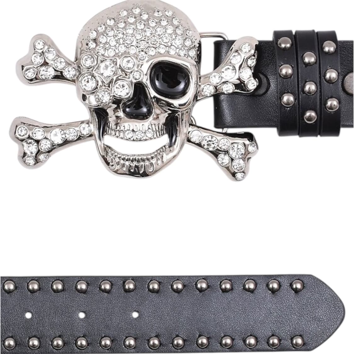 ICE skull head leather belt 상품이미지1