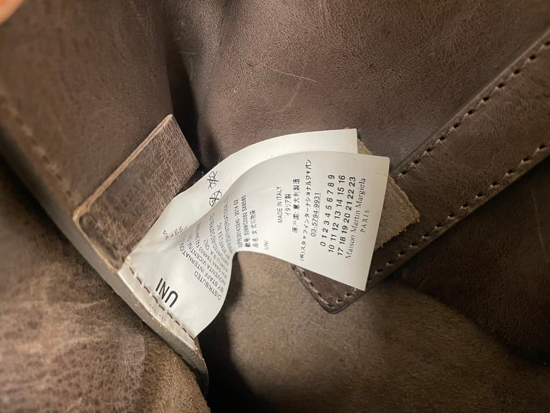 마르지엘라 브라운 레더 토트백 상품이미지4