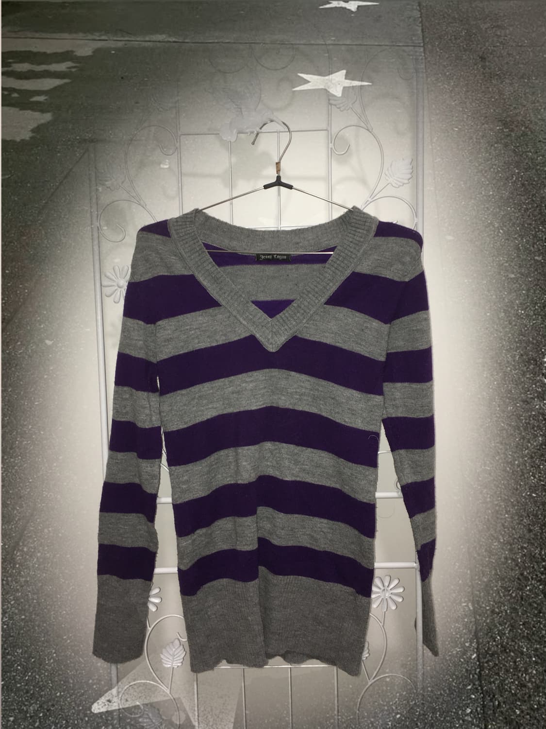 jpn vintage jessy logan punk stripe knit 상품이미지1