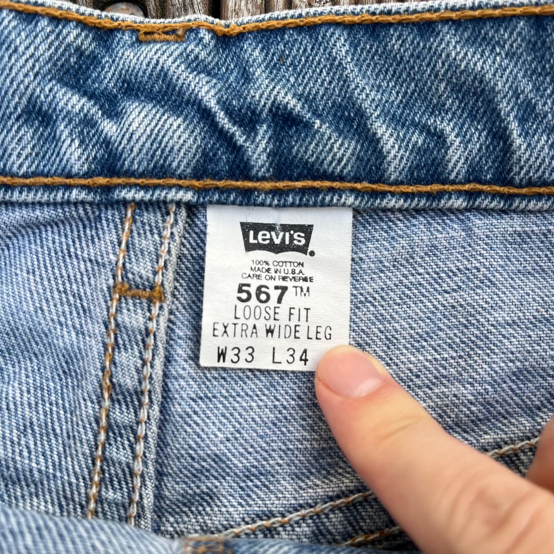 [33X34] 90s 빈티지 리바이스 567 made in usa 상품이미지5