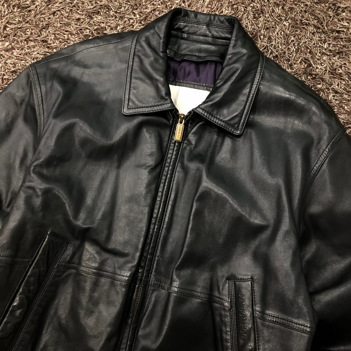 런던포그 양가죽 봄버 레더 가죽 자켓 상품이미지2