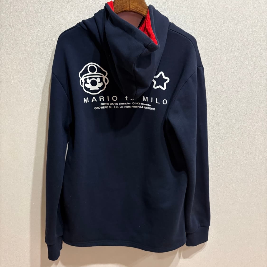 슈퍼 마리오 후드티 네이비 90 상품이미지4