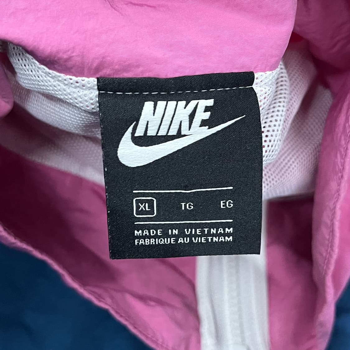 [정품/XL] 나이키 바람막이 핑크 네이비 화이트 b8 상품이미지5