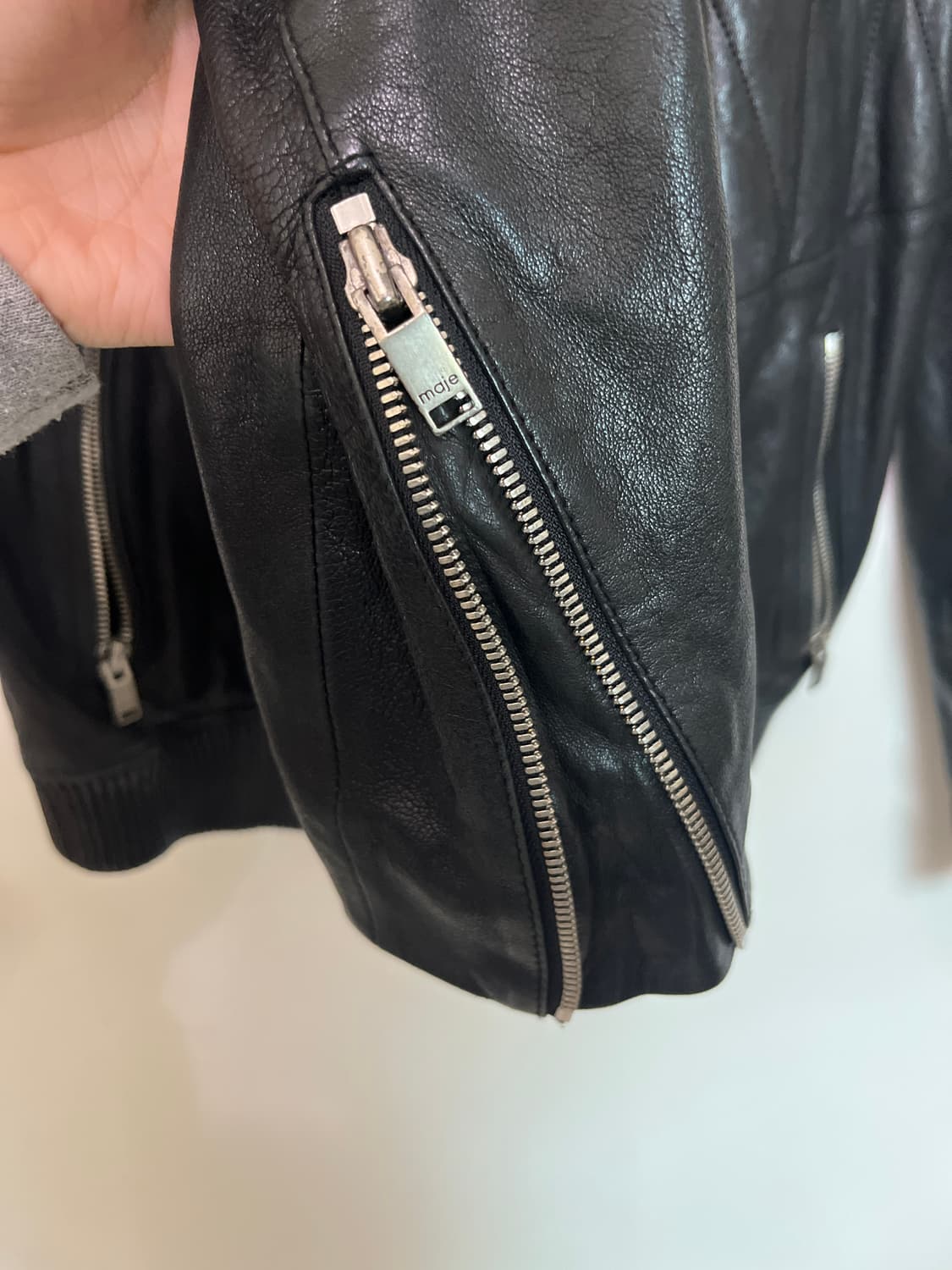 Maje quilted leather jacket 상품이미지5