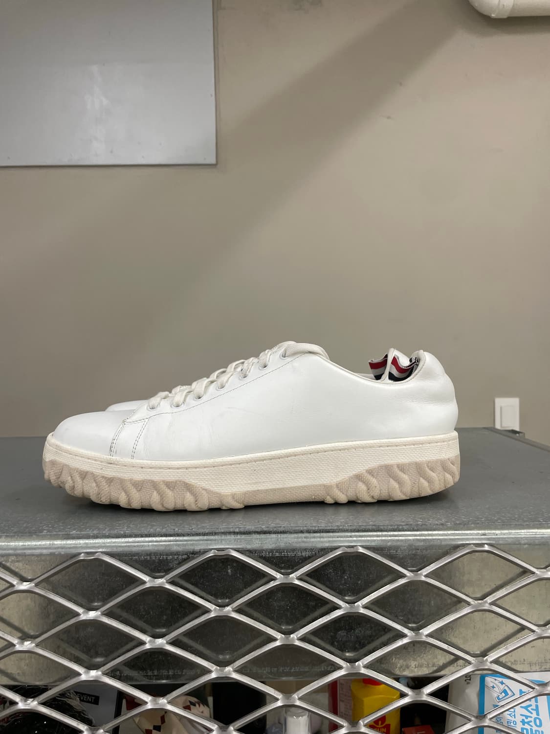 톰브라운 비텔로 카프 레더 케이블 니트 솔 코트 295 (gr-4203) 상품이미지1