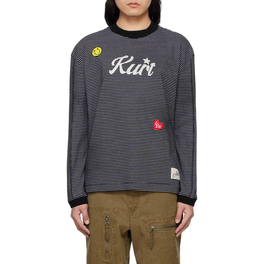 앤더슨벨 Kurt 스트라이프 티셔츠 블랙 M 상품이미지1