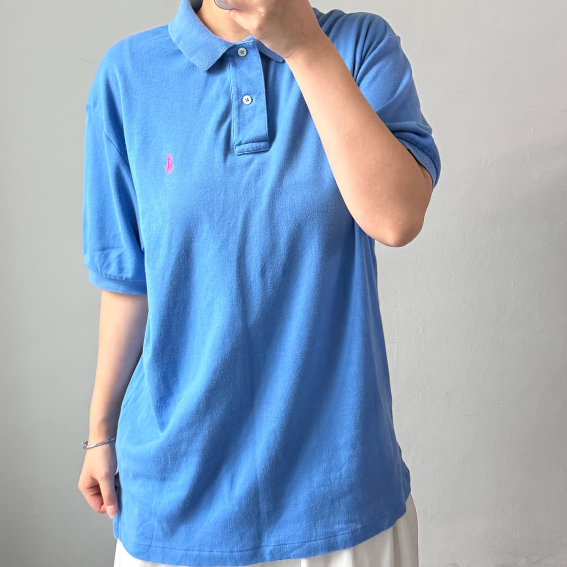 [L] 폴로 블루 카라 반팔티 상품이미지1