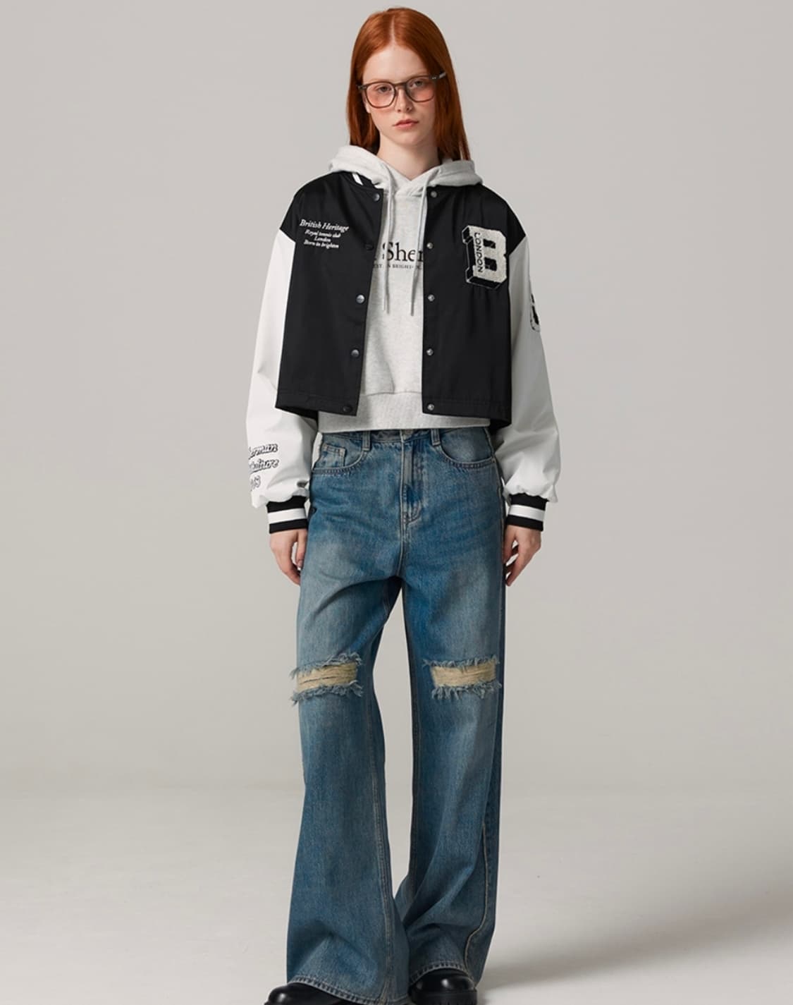 벤셔먼 23ss 크롭 나일론 바시티 자켓 S 상품이미지7