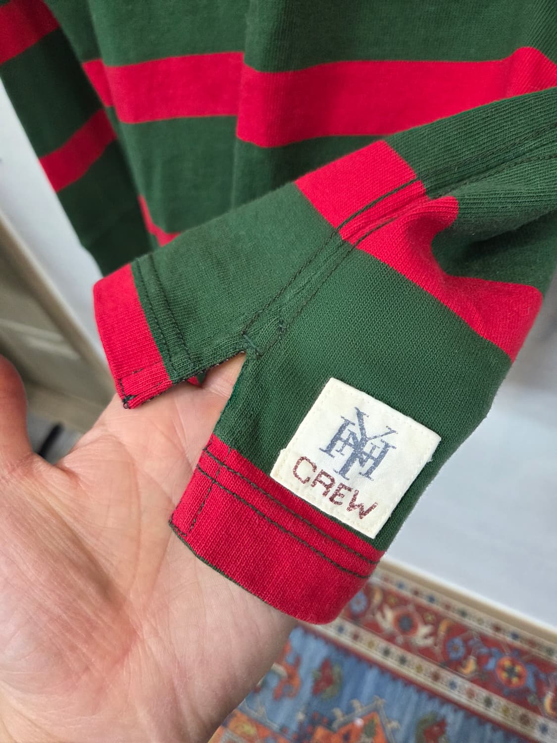 타미힐피거 빈티지핏 럭비 카라긴팔 s 상품이미지5