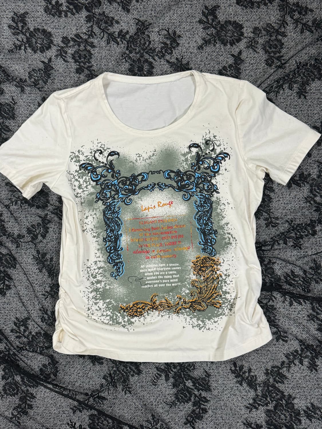 Y2K 페어리 그런지 그래픽 셔링 티셔츠 상품이미지1