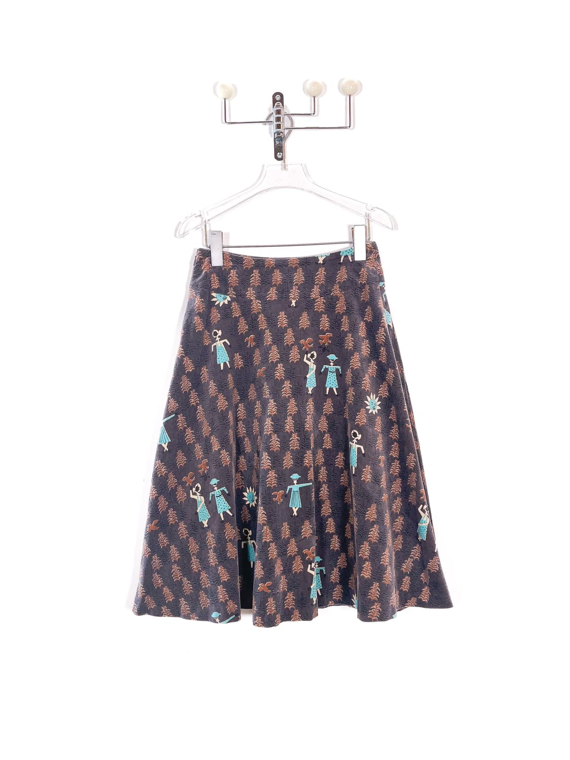 빈티지 패턴 미디스커트 상품이미지5