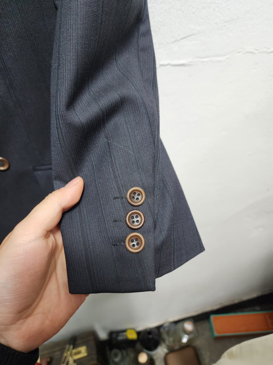 HUGOBOSS 휴고보스 버진울 빈티지 더블 블레이저 상품이미지4