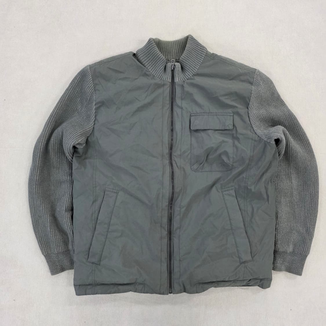 [110] 시리즈 구스다운 니트패치 점퍼 0219J 상품이미지1