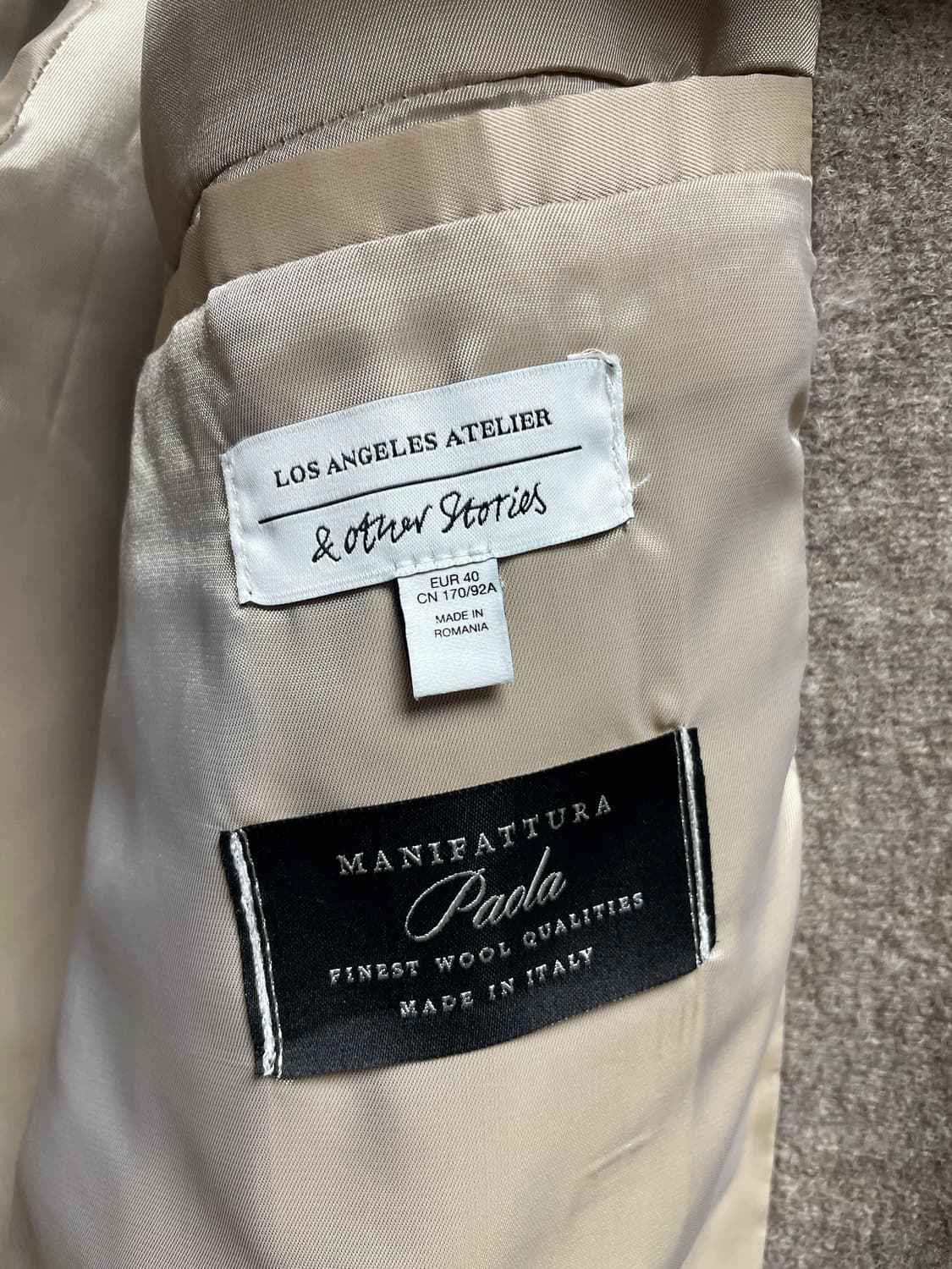 (한번착용) &otherstories 앤아더스토리즈 울 100% 코트 M 상품이미지8