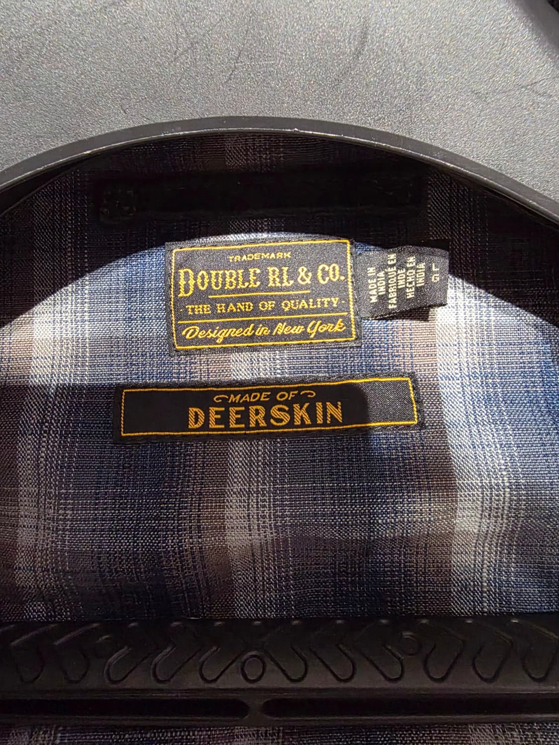 더블알엘 DOUBLE RL & CO) 브랜드의 디어스킨 봄버 자켓입니다 상품이미지1