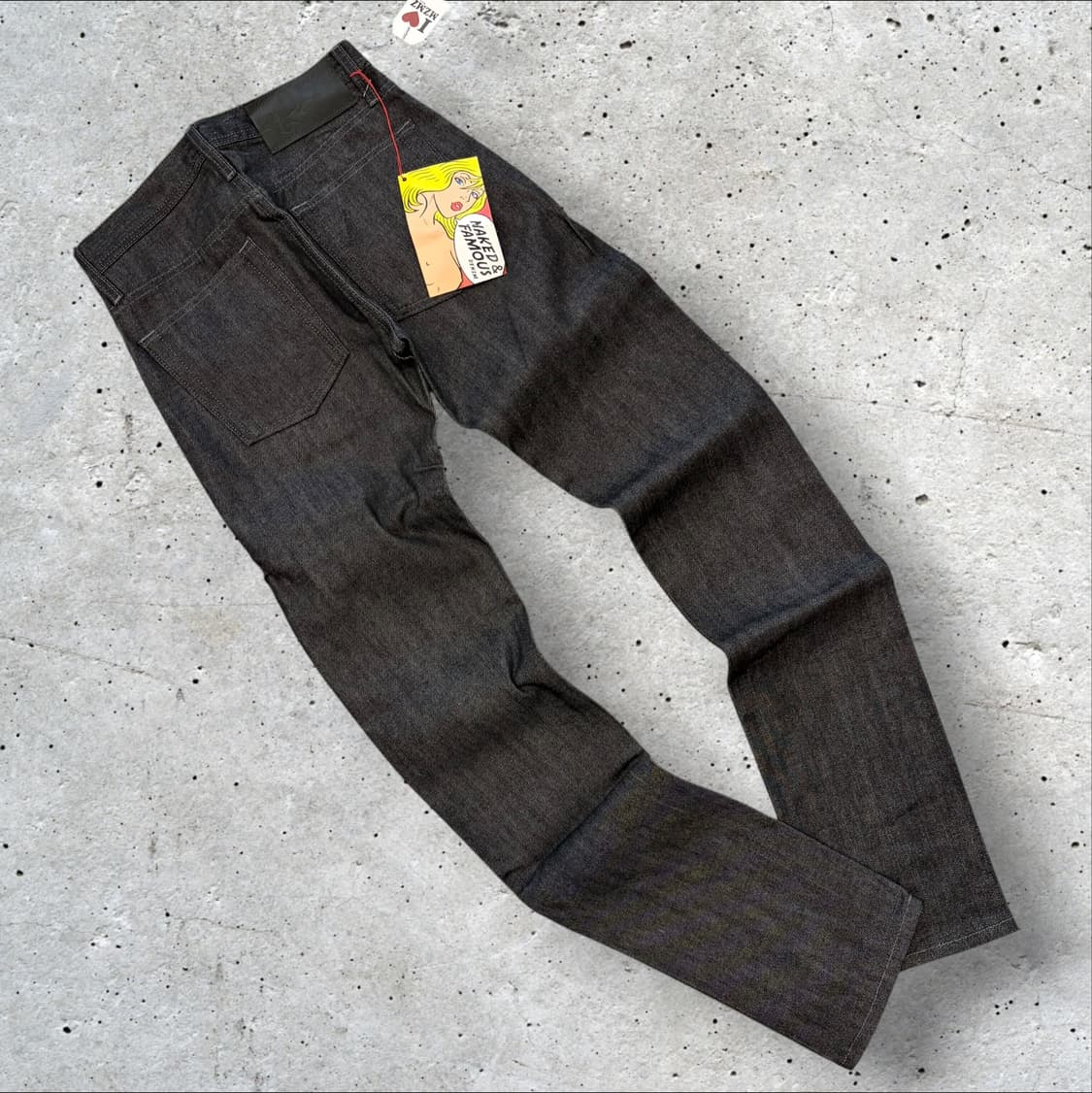 [28] 네이키드 앤 페이머스 블랙 셀비지 데님 블랙진 팬츠 D583 상품이미지1