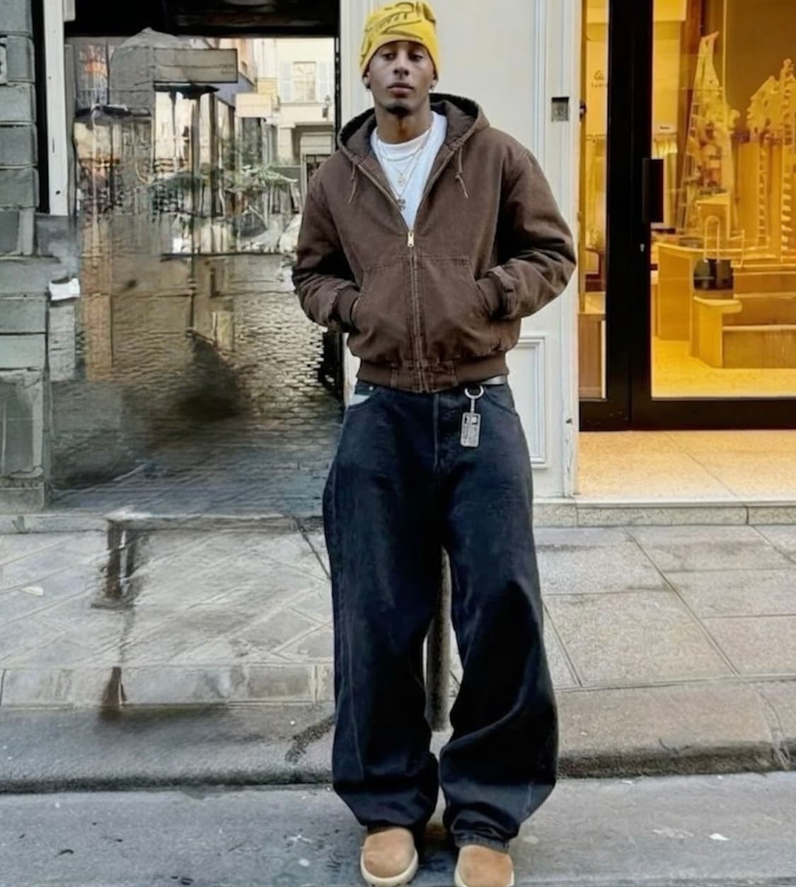 파르티멘토 VTG 워크 후드 집업 브라운 L 상품이미지1