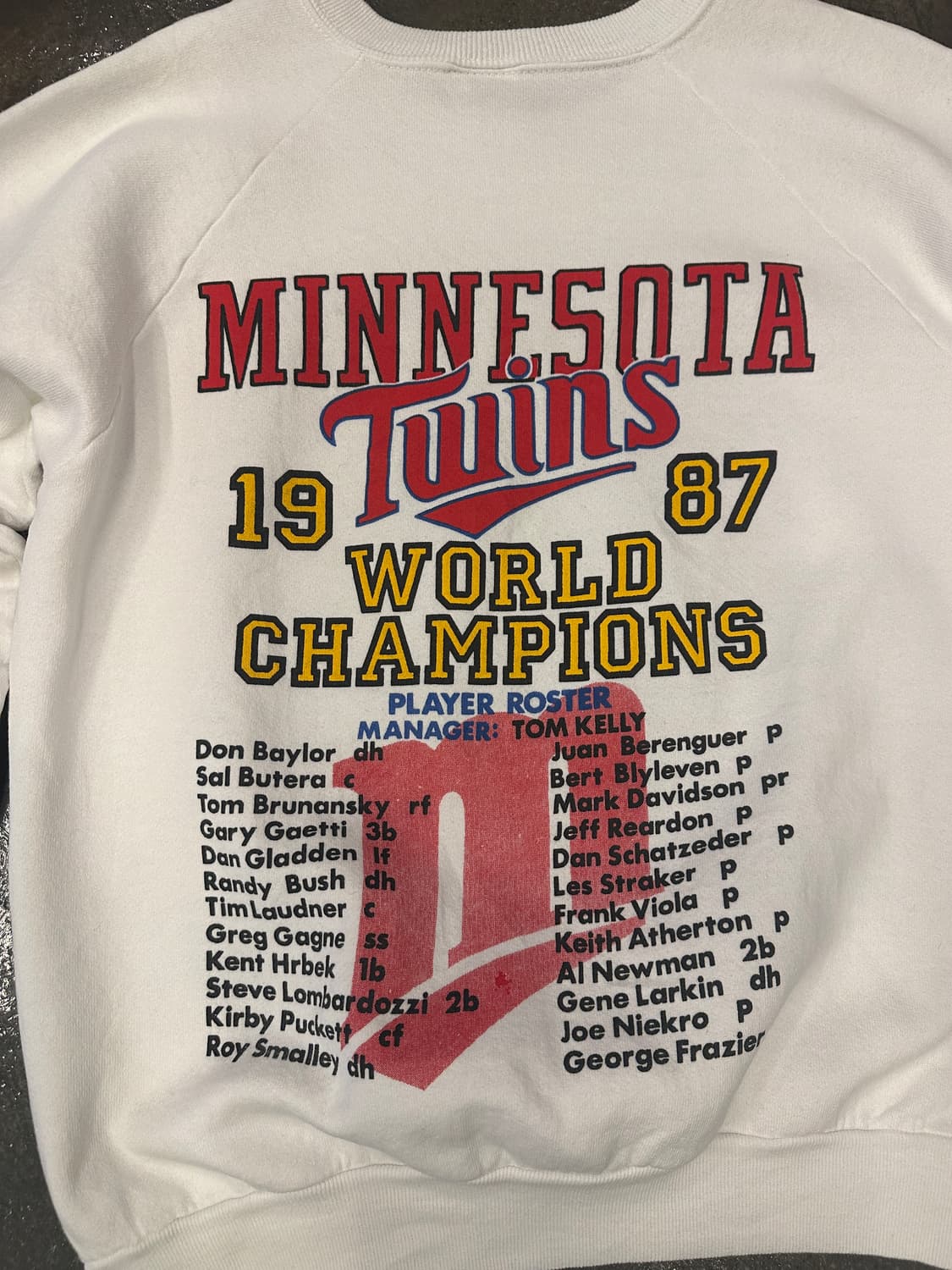 80s Fruit of the loom 미네소타 트윈스 스웻 맨투맨 M 상품이미지6
