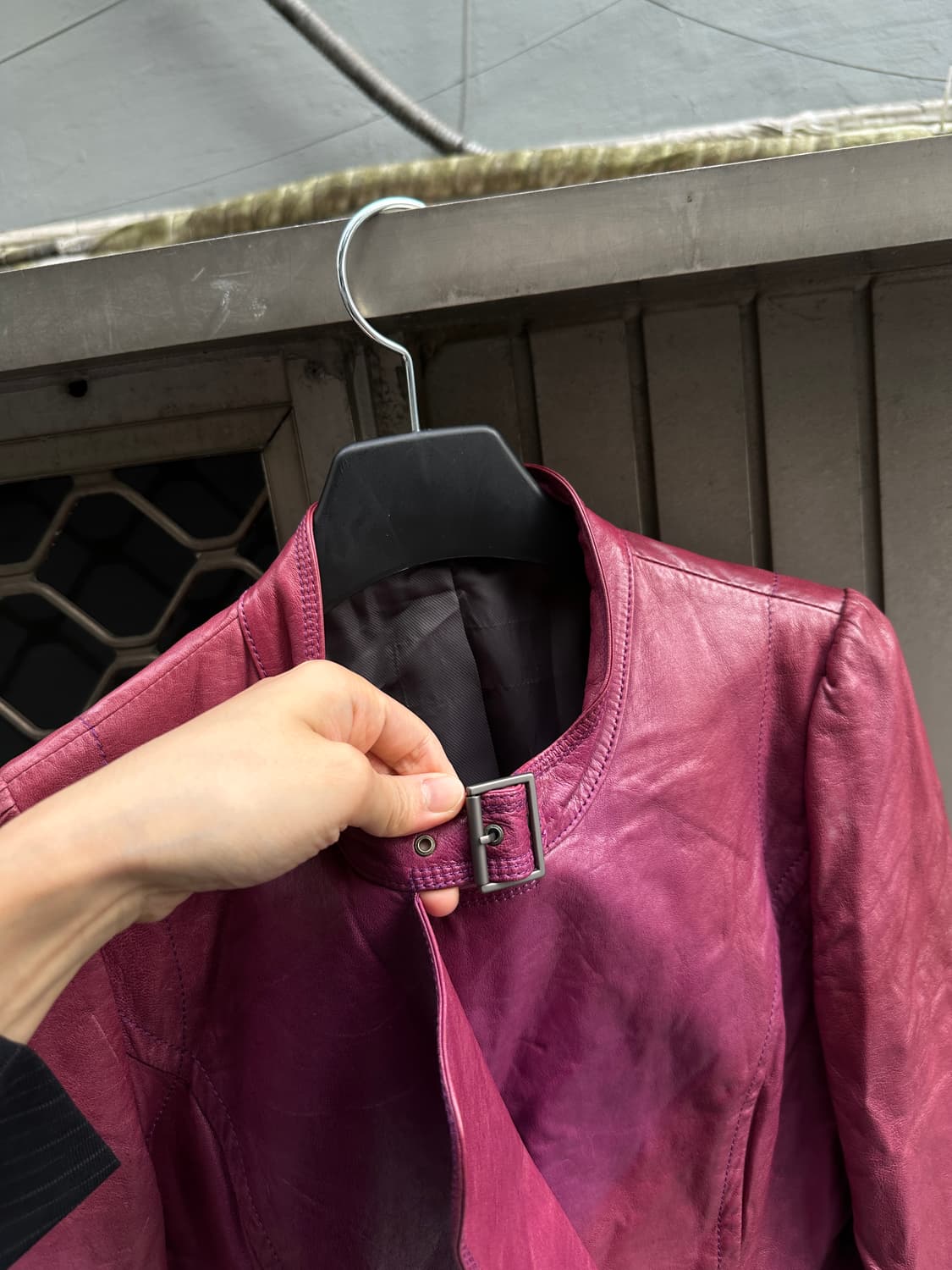 Pinkish Purple Lambs leather jacket 상품이미지3