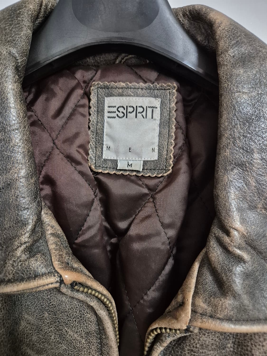 ESPRIT 뉴스보이 워싱 소가죽 자켓 상품이미지3