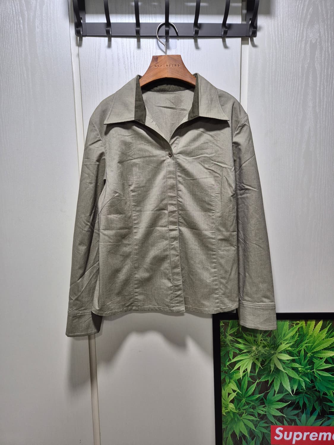 (세일)JPN VTG.소매배색 셔츠자켓 상품이미지2
