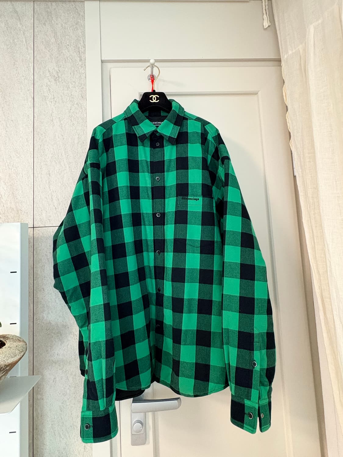 발렌시아가 패팅 체크셔츠 상품이미지1